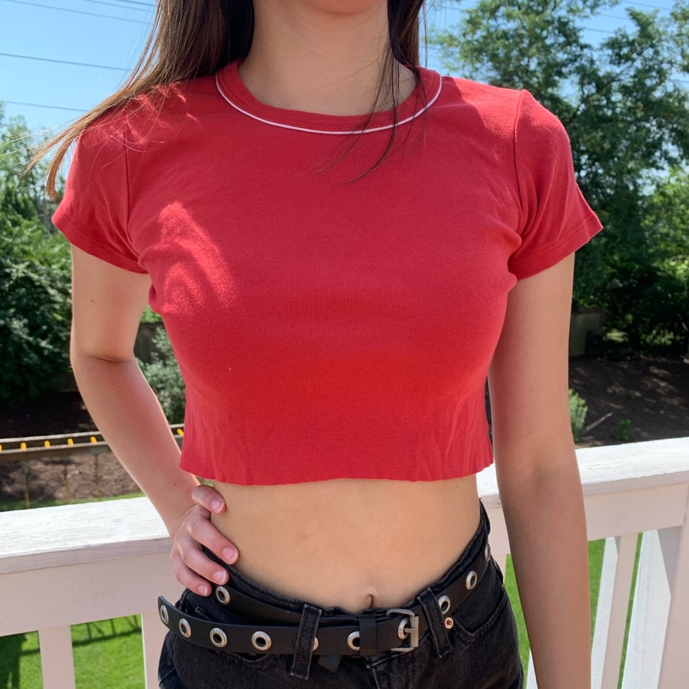 Brandy Melville red crop top!